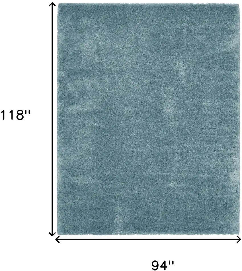 Aqua Shag Area Rug Photo 3