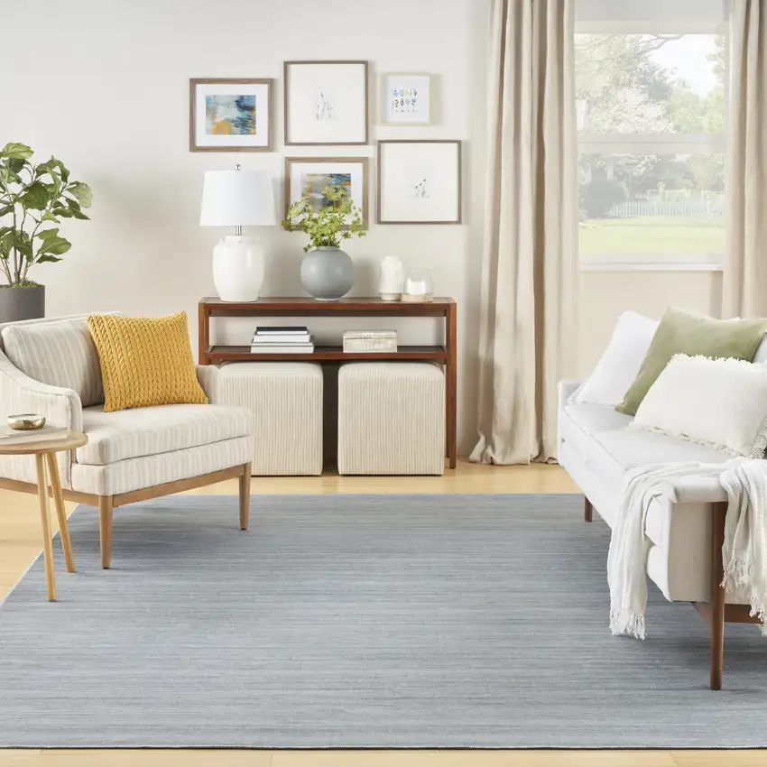 Aqua Washable Area Rug Photo 5