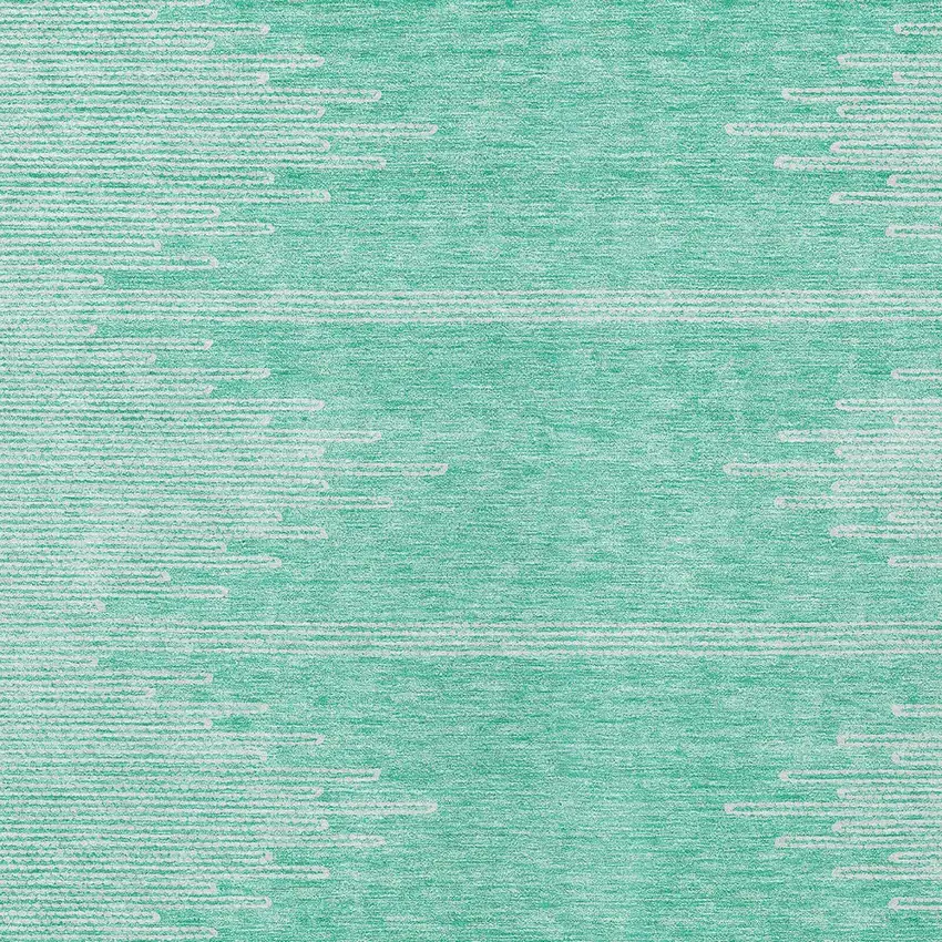 Aquamarine And Ivory Abstract Washable Indoor Outdoor Area Rug Photo 6
