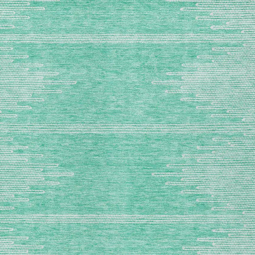 Aquamarine And Ivory Abstract Washable Indoor Outdoor Area Rug Photo 6