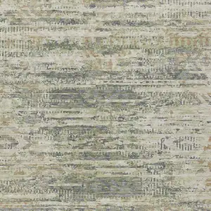 Photo of Artichoke Green And Beige Moroccan Washable Indoor Outdoor Area Rug