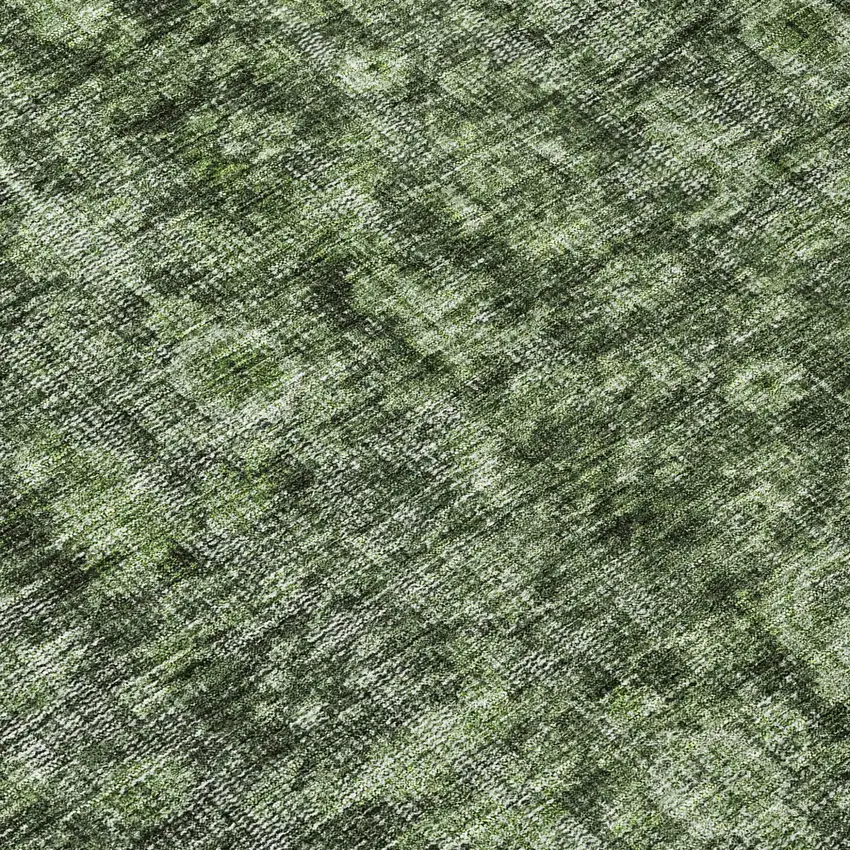 Artichoke Green And Black Damask Washable Indoor Outdoor Area Rug Photo 8
