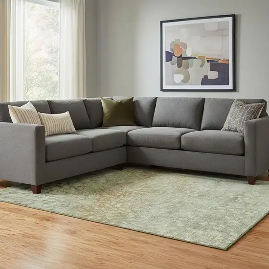 Artichoke Green And Copper Polka Dot Washable Area Rug With UV Protection Photo 2