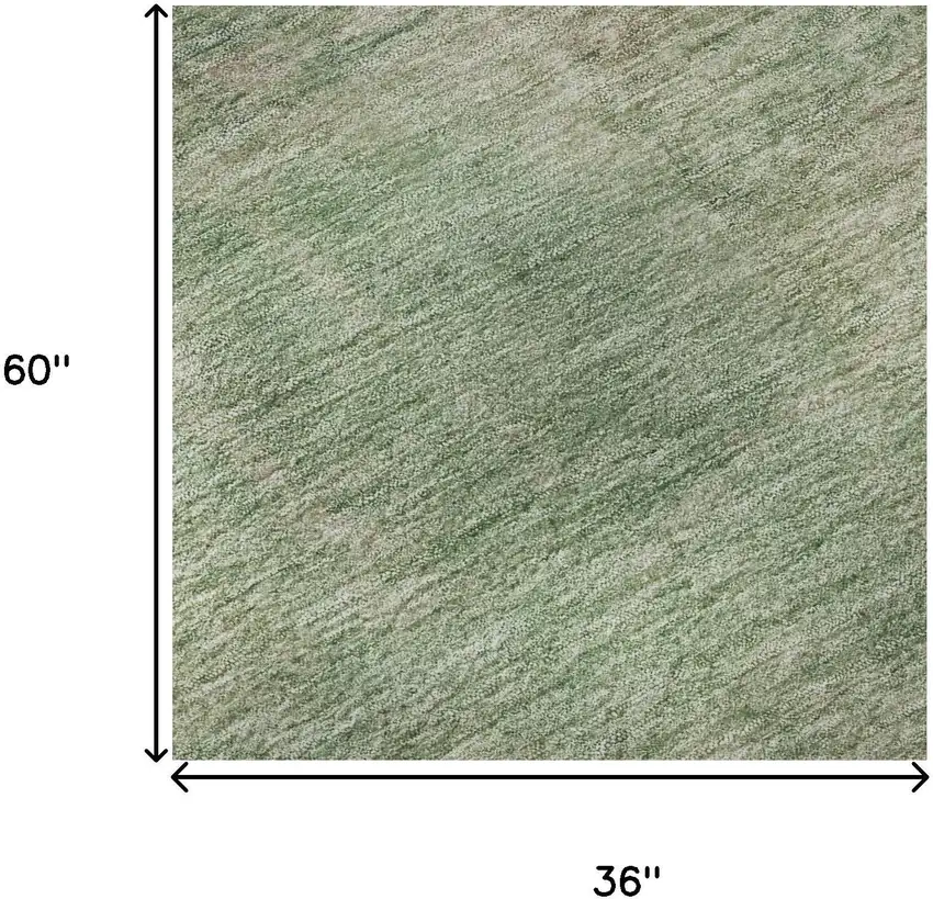 Artichoke Green And Eggplant Abstract Washable Area Rug With UV Protection Photo 8