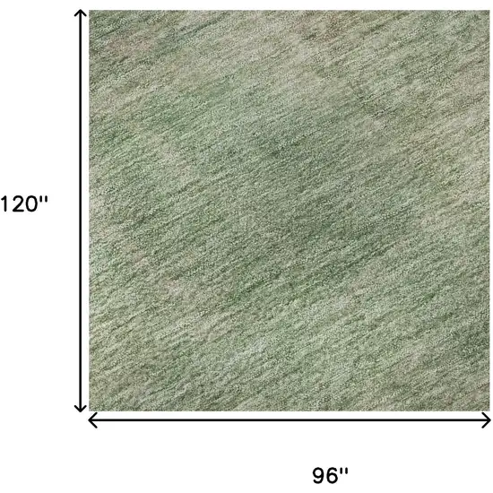 Artichoke Green And Eggplant Abstract Washable Area Rug With UV Protection Photo 8