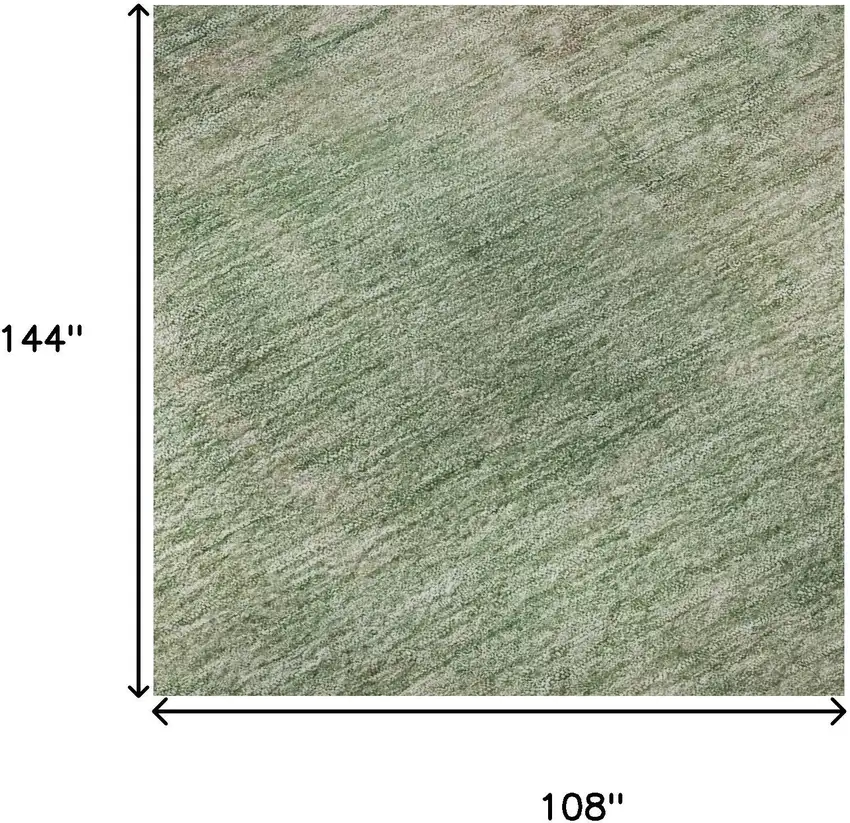 Artichoke Green And Eggplant Abstract Washable Area Rug With UV Protection Photo 9