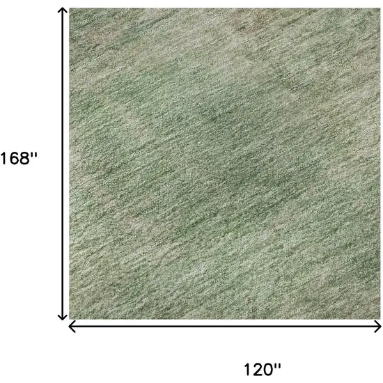 Artichoke Green And Eggplant Abstract Washable Area Rug With UV Protection Photo 8