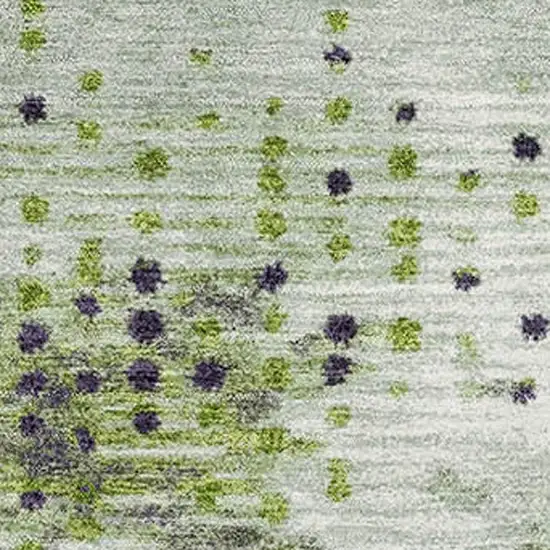 Artichoke Green And Eggplant Geometric Washable Area Rug With UV Protection Photo 3