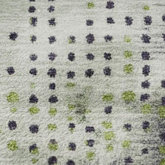 Artichoke Green And Eggplant Geometric Washable Area Rug With UV Protection Photo 8