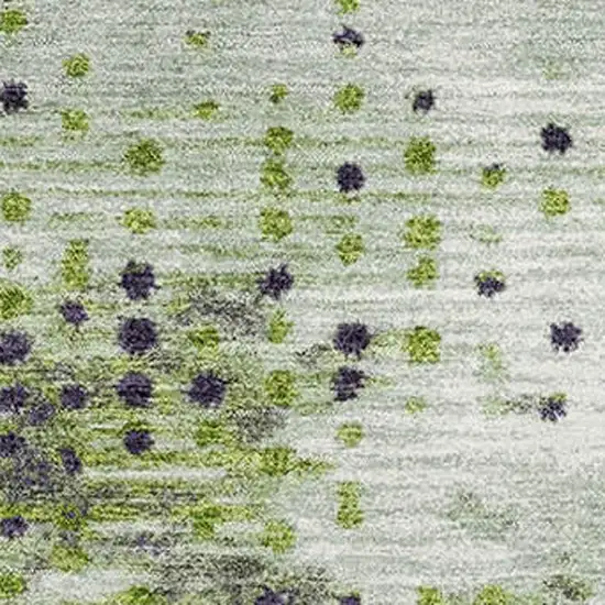 Artichoke Green And Eggplant Geometric Washable Area Rug With UV Protection Photo 3