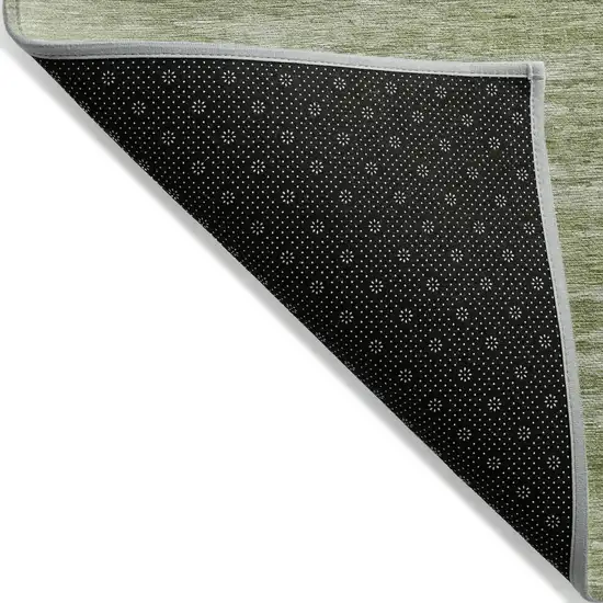 Artichoke Green And Fern Green Abstract Washable Indoor Outdoor Area Rug Photo 4