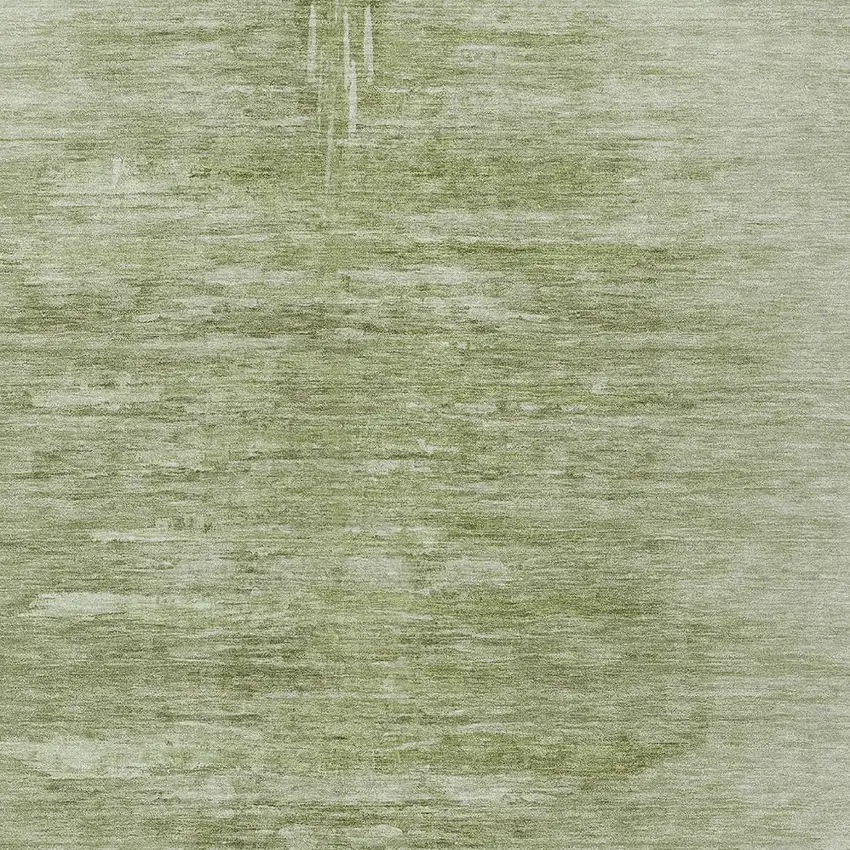 Artichoke Green And Fern Green Abstract Washable Indoor Outdoor Area Rug Photo 6