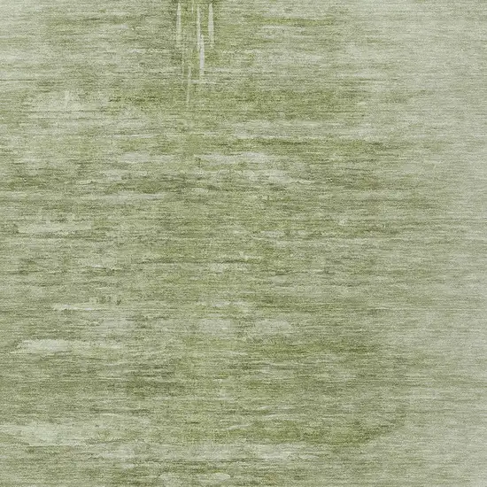 Artichoke Green And Fern Green Abstract Washable Indoor Outdoor Area Rug Photo 6