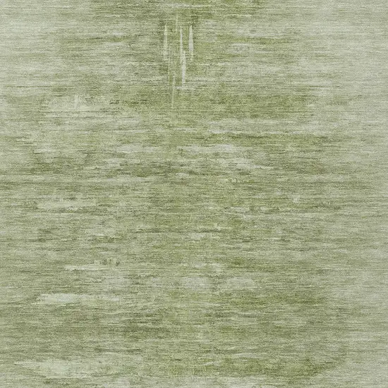 Artichoke Green And Fern Green Abstract Washable Indoor Outdoor Area Rug Photo 6