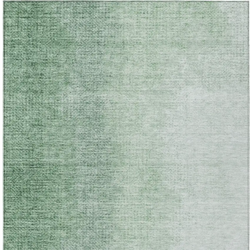 Artichoke Green And Fern Green Abstract Washable Indoor Outdoor Area Rug Photo 7