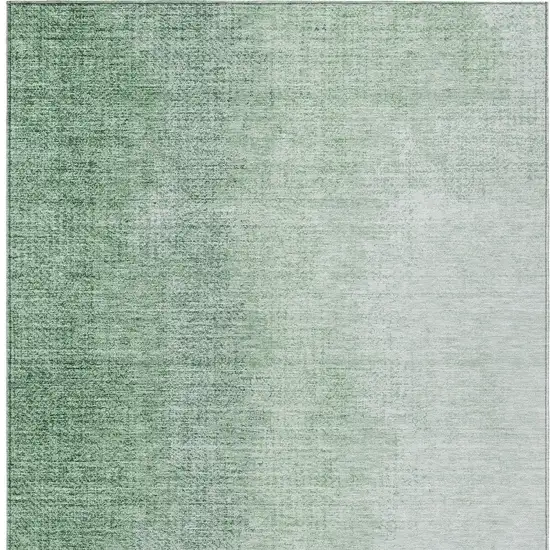 Artichoke Green And Fern Green Abstract Washable Indoor Outdoor Area Rug Photo 7