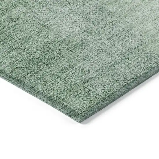 Artichoke Green And Fern Green Abstract Washable Indoor Outdoor Area Rug Photo 5