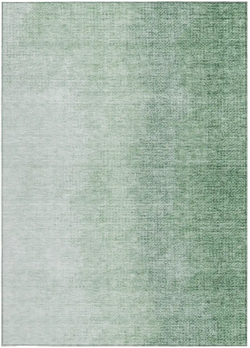 Artichoke Green And Fern Green Abstract Washable Indoor Outdoor Area Rug Photo 6