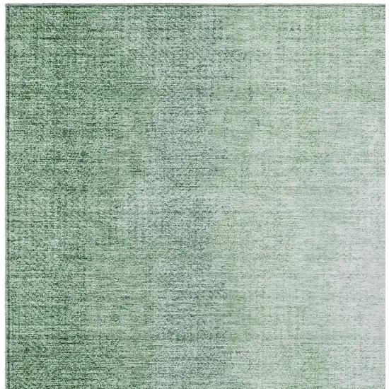Artichoke Green And Fern Green Abstract Washable Indoor Outdoor Area Rug Photo 6