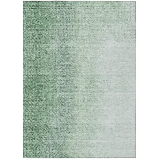 Artichoke Green And Fern Green Abstract Washable Indoor Outdoor Area Rug Photo 2