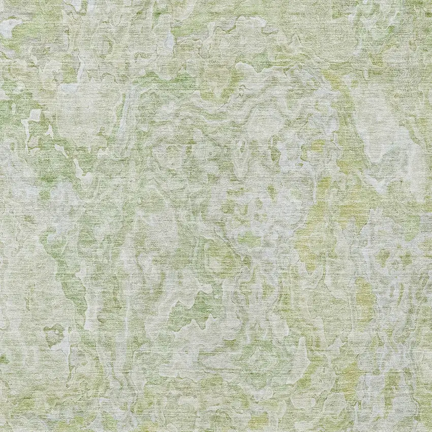 Artichoke Green And Fern Green Abstract Washable Indoor Outdoor Area Rug Photo 6
