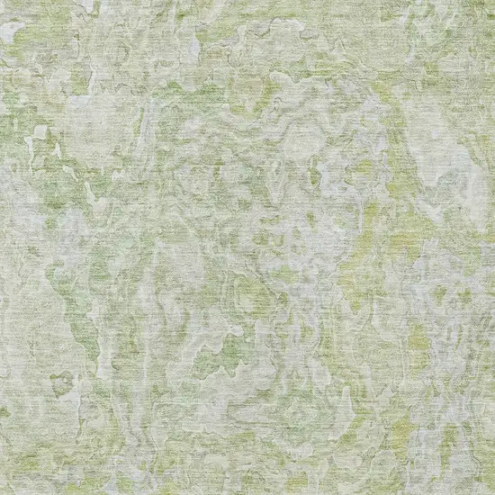 Artichoke Green And Fern Green Abstract Washable Indoor Outdoor Area Rug Photo 6