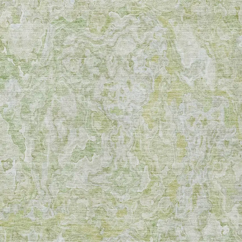 Artichoke Green And Fern Green Abstract Washable Indoor Outdoor Area Rug Photo 6