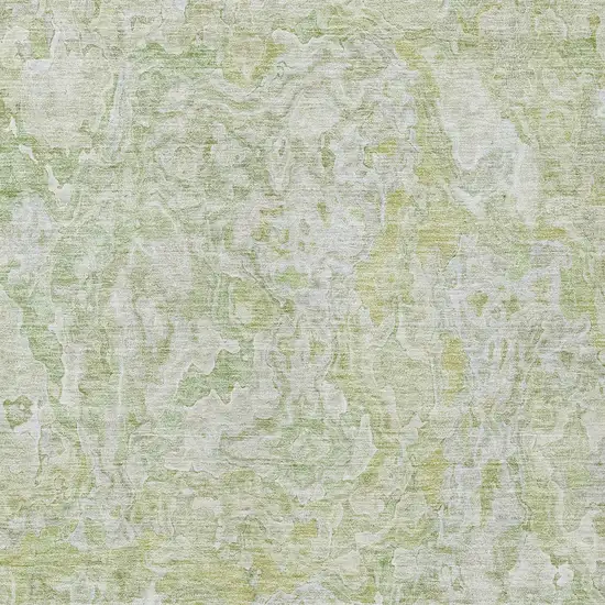 Artichoke Green And Fern Green Abstract Washable Indoor Outdoor Area Rug Photo 6