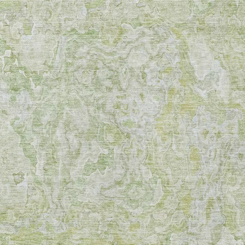 Artichoke Green And Fern Green Abstract Washable Indoor Outdoor Area Rug Photo 6