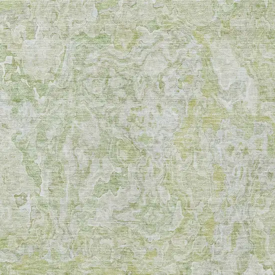 Artichoke Green And Fern Green Abstract Washable Indoor Outdoor Area Rug Photo 6