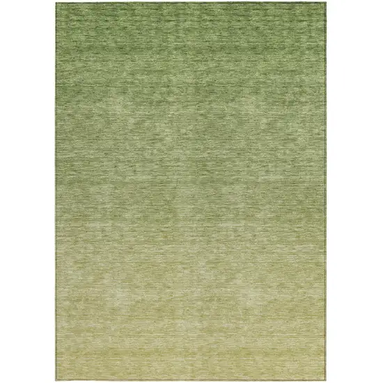Artichoke Green And Fern Green Ombre Washable Indoor Outdoor Area Rug Photo 7