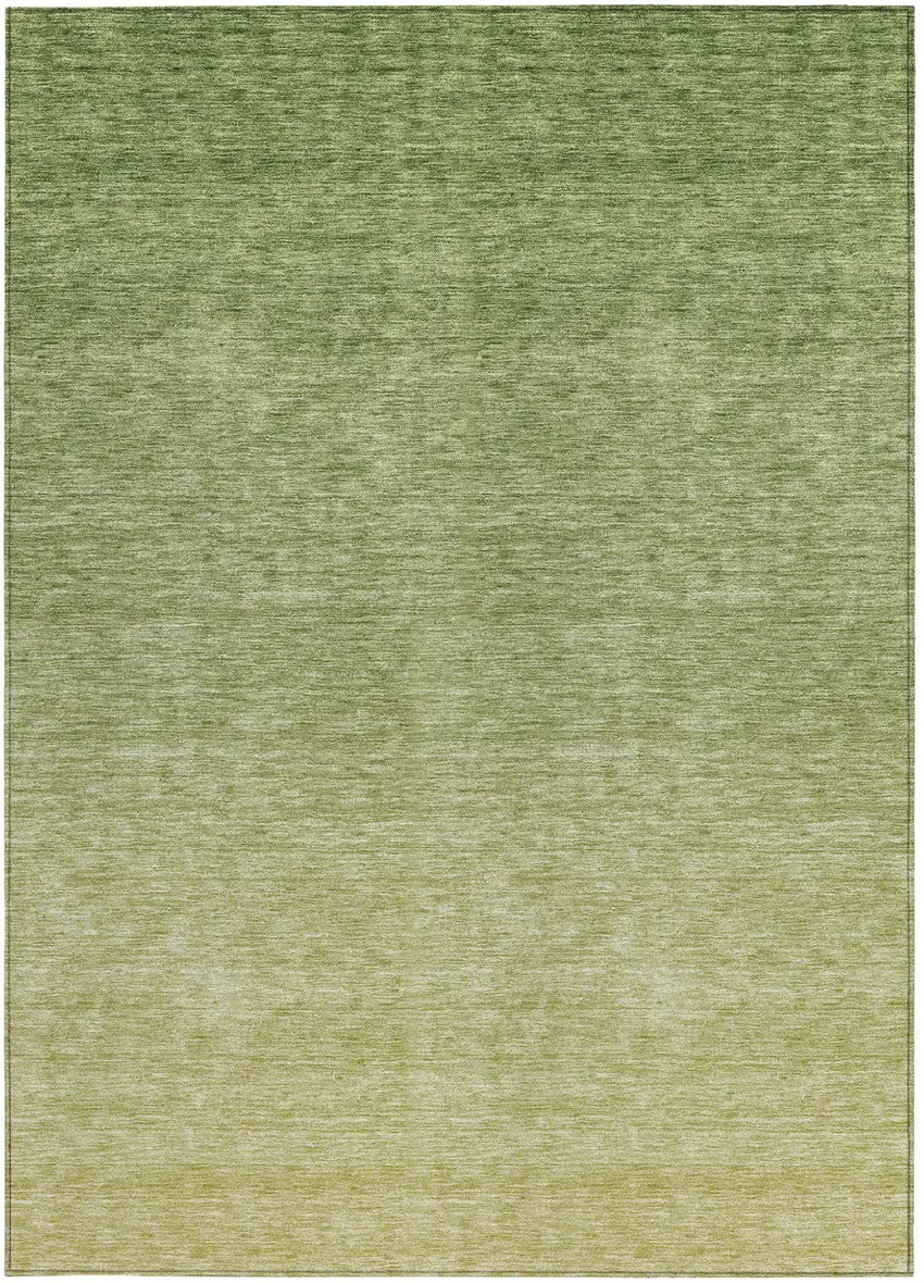 Artichoke Green And Fern Green Ombre Washable Indoor Outdoor Area Rug Photo 7