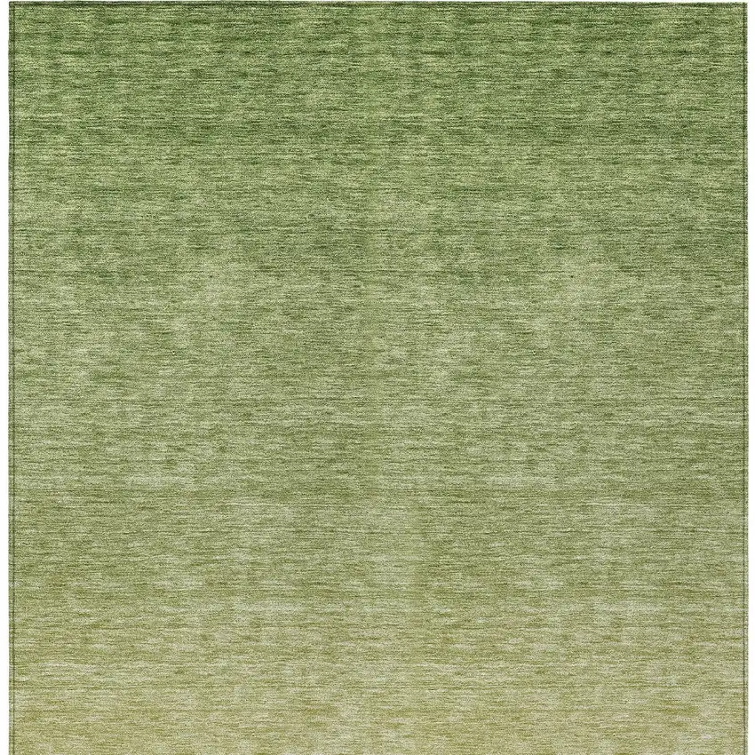 Artichoke Green And Fern Green Ombre Washable Indoor Outdoor Area Rug Photo 6