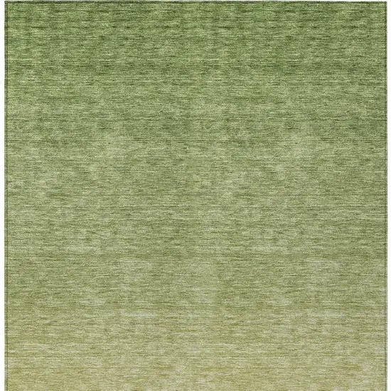 Artichoke Green And Fern Green Ombre Washable Indoor Outdoor Area Rug Photo 6