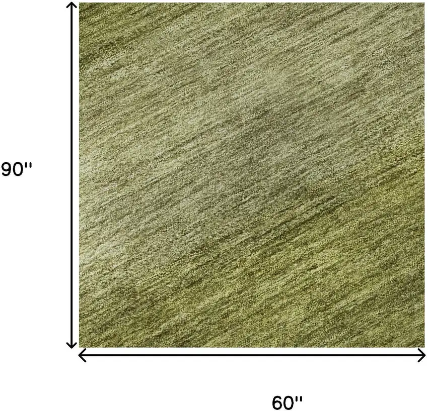 Artichoke Green And Fern Green Striped Washable Area Rug With UV Protection Photo 8