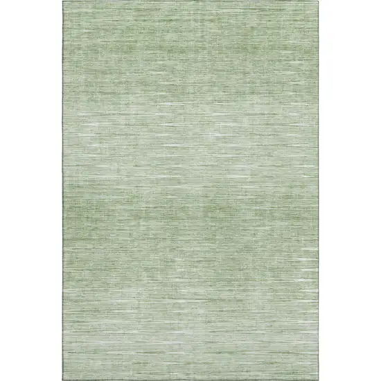 Artichoke Green And Gray Abstract Washable Area Rug With UV Protection Photo 1
