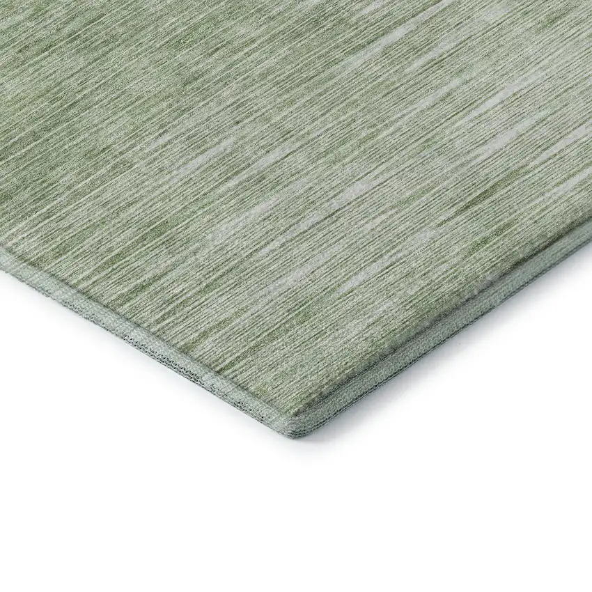 Artichoke Green And Gray Abstract Washable Area Rug With UV Protection Photo 8