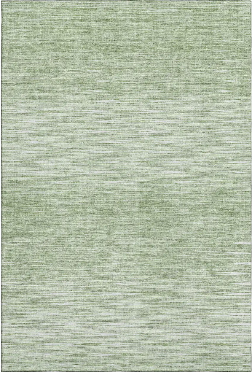 Artichoke Green And Gray Abstract Washable Area Rug With UV Protection Photo 1