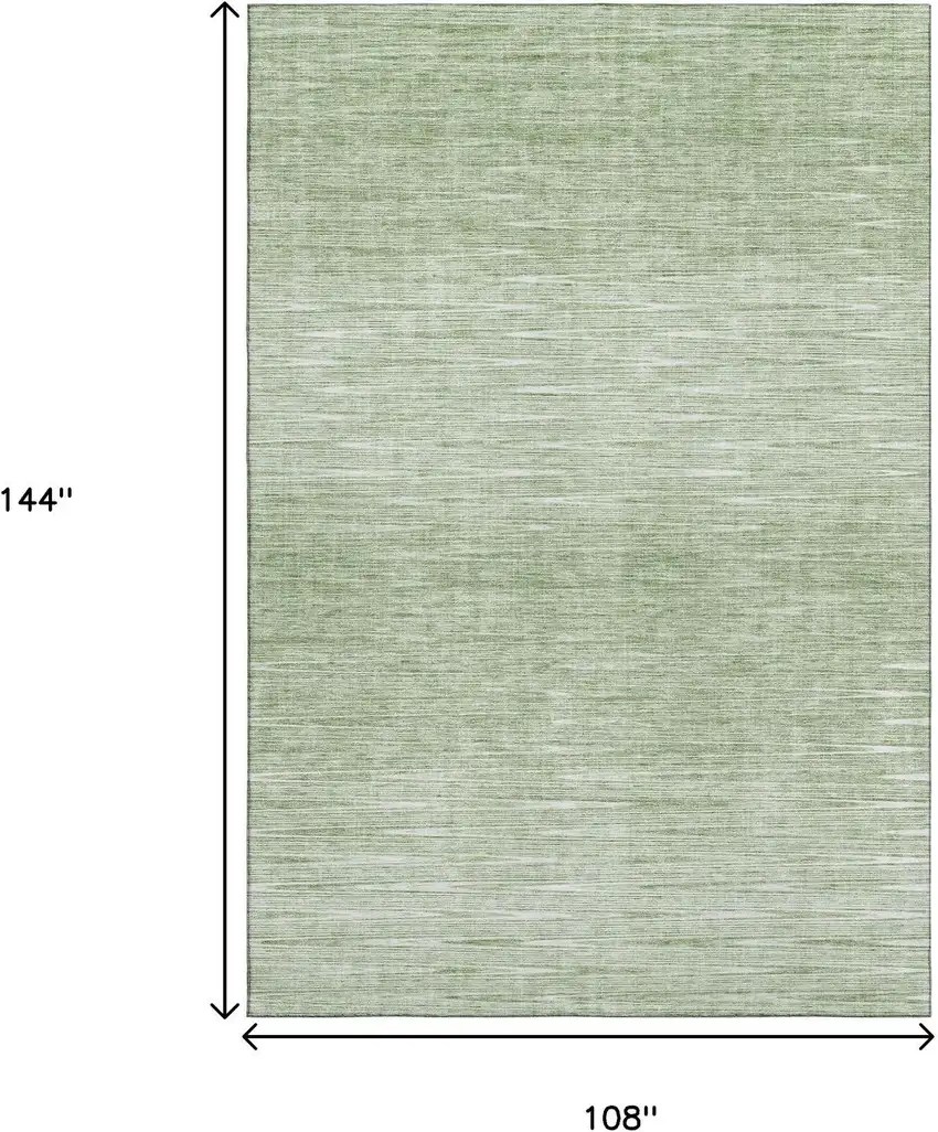 Artichoke Green And Gray Abstract Washable Area Rug With UV Protection Photo 3