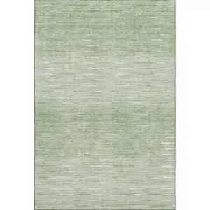 Photo of Artichoke Green And Gray Abstract Washable Area Rug With UV Protection