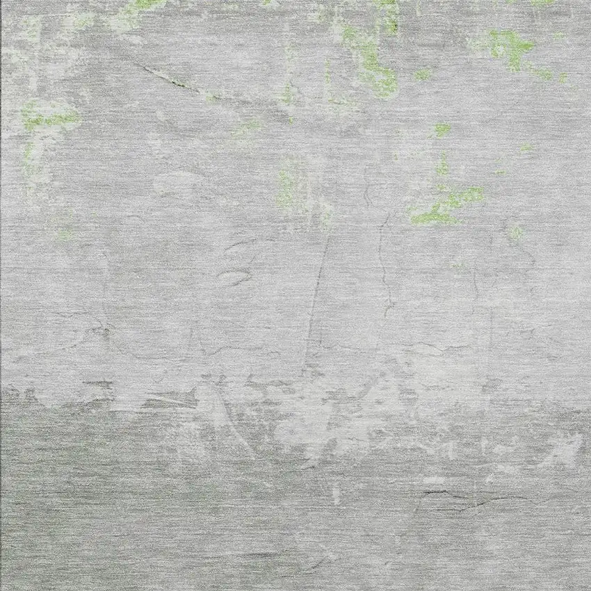 Artichoke Green And Gray Abstract Washable Indoor Outdoor Area Rug Photo 3