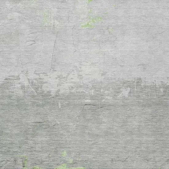 Artichoke Green And Gray Abstract Washable Indoor Outdoor Area Rug Photo 3