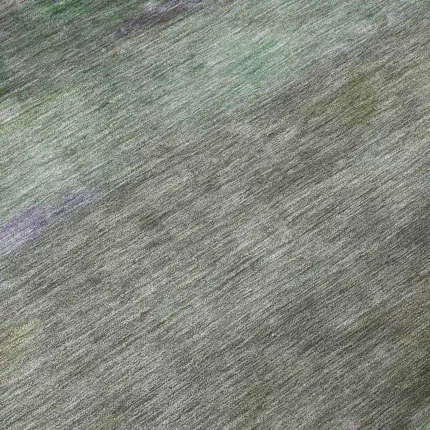 Artichoke Green And Gray Abstract Washable Indoor Outdoor Area Rug Photo 7