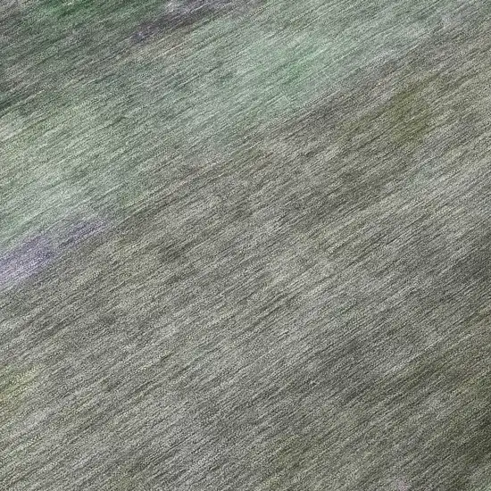 Artichoke Green And Gray Abstract Washable Indoor Outdoor Area Rug Photo 7