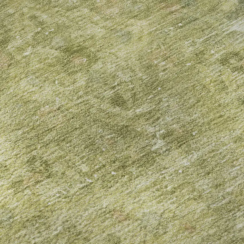 Artichoke Green And Gray Floral Medallion Washable Area Rug With UV Protection Photo 7