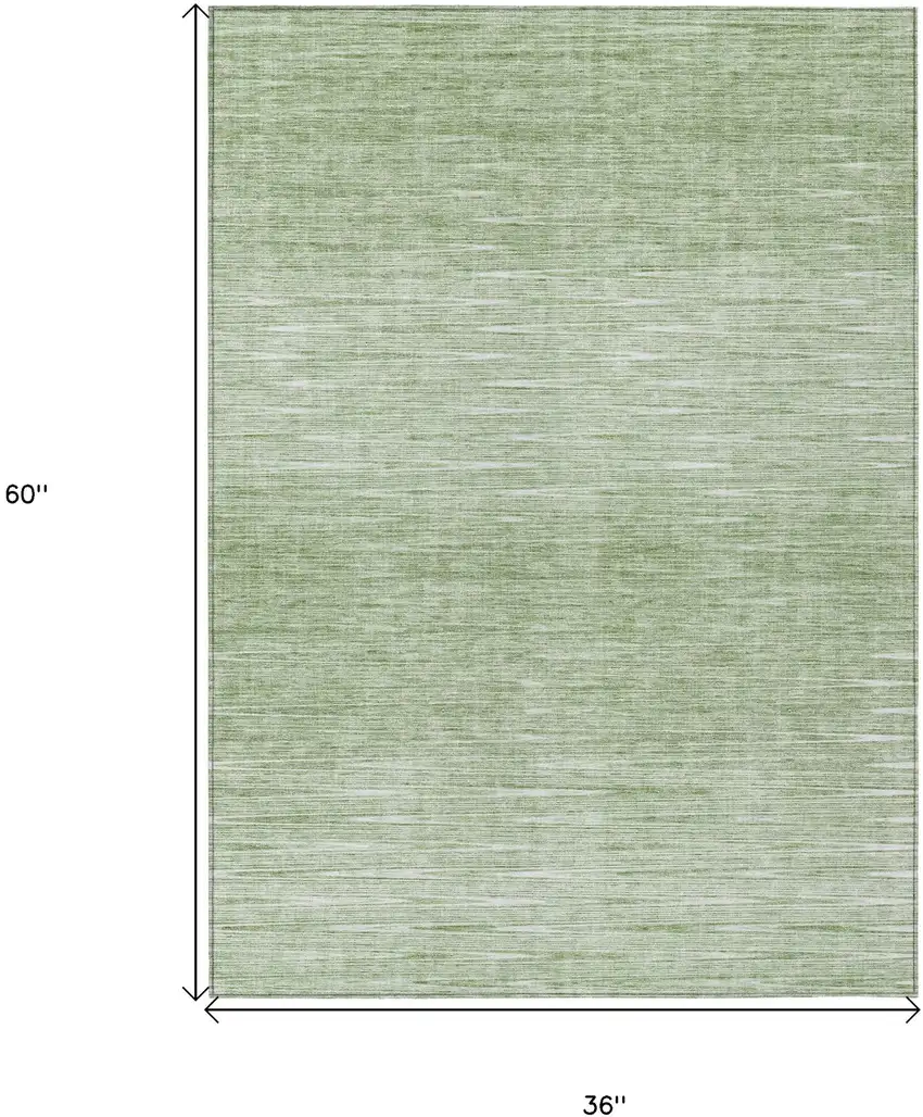 Artichoke Green And Green Abstract Washable Indoor Outdoor Area Rug Photo 7