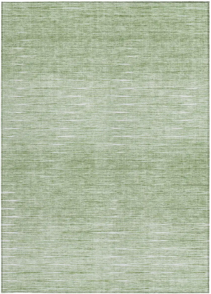 Artichoke Green And Green Abstract Washable Indoor Outdoor Area Rug Photo 6