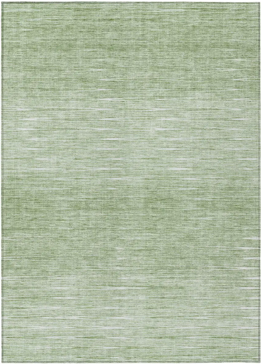 Artichoke Green And Green Abstract Washable Indoor Outdoor Area Rug Photo 2