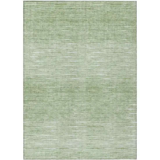 Artichoke Green And Green Abstract Washable Indoor Outdoor Area Rug Photo 2