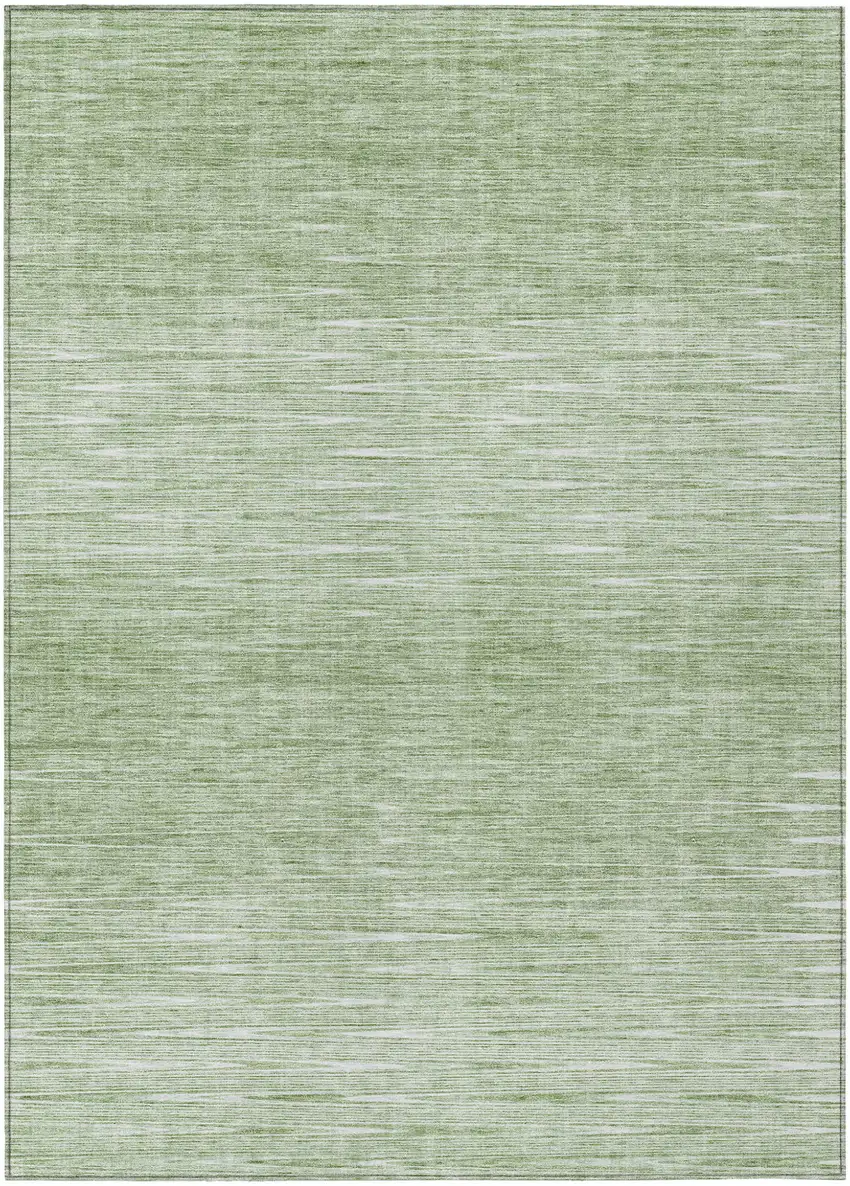Artichoke Green And Green Abstract Washable Indoor Outdoor Area Rug Photo 2